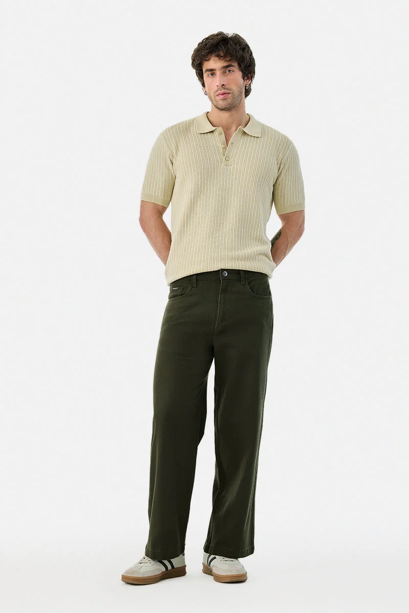 سنيتش 100% Cotton Relaxed Fit Trousers